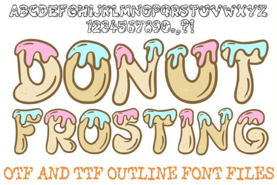 Donut Frosting Font